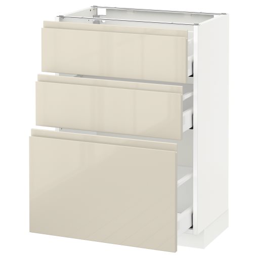 METOD/MAXIMERA, base cabinet with 3 drawers, 091.682.88