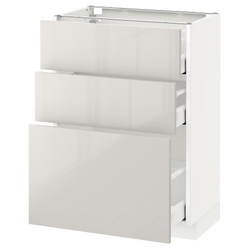METOD/MAXIMERA, base cabinet with 3 drawers, 091.686.60