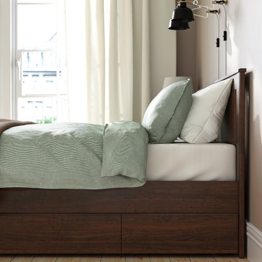 SONGESAND, bed frame with 2 storage boxes, 160X200 cm, 092.411.18
