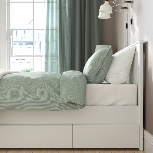 SONGESAND, bed frame with 4 storage boxes, 140X200 cm, 092.413.35