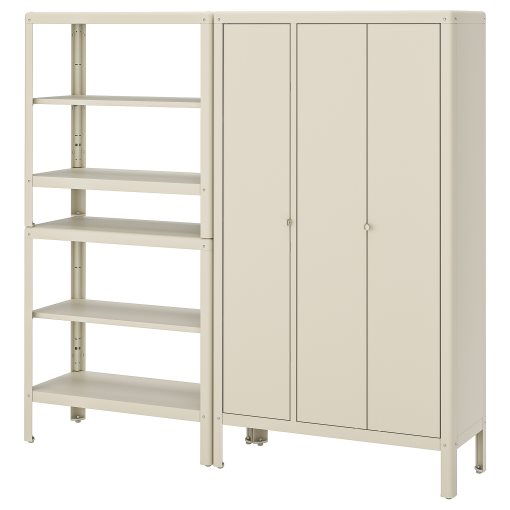 KOLBJÖRN, shelving unit with cabinet, 171x37x161 cm, 092.916.22