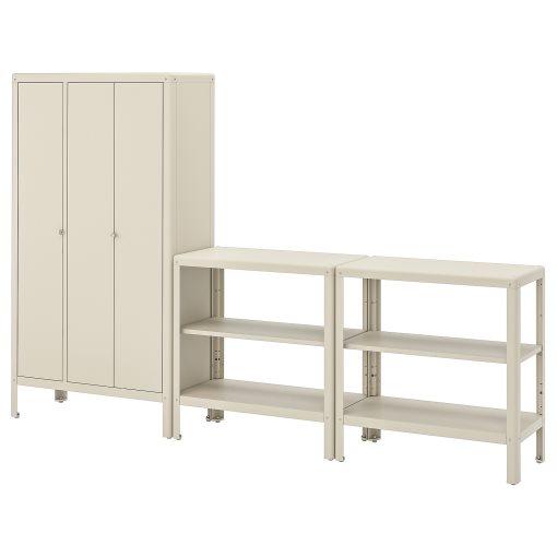 KOLBJÖRN, shelving unit with cabinet, 171x37x161 cm, 092.916.22