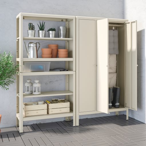 KOLBJÖRN, shelving unit with cabinet, 171x37x161 cm, 092.916.22