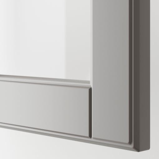 METOD, wall cabinet with shelves/2 glass doors, 80x100 cm, 093.949.60