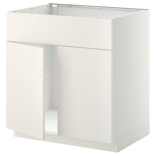 METOD, ντουλάπι βάσης για νεροχύτη με 2 πόρτες/πρόσοψη, 80x60 cm, 094.544.16