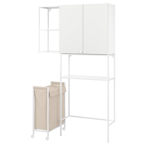 ENHET, storage combination for laundry, 120x32x204 cm, 094.772.67