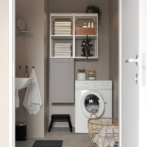 ENHET, wall storage combination, 80x32x150 cm, 094.802.36