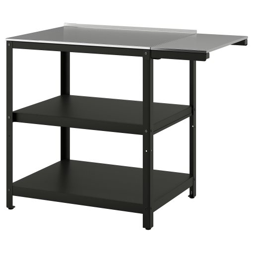 GRILLSKÄR, kitchen island with side table/outdoor, 93/116x61 cm, 094.952.28