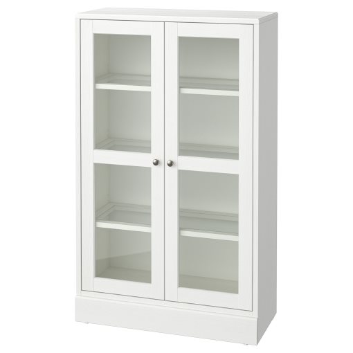 HAVSTA, glass-door cabinet with plinth, 81x37x134 cm, 095.346.54
