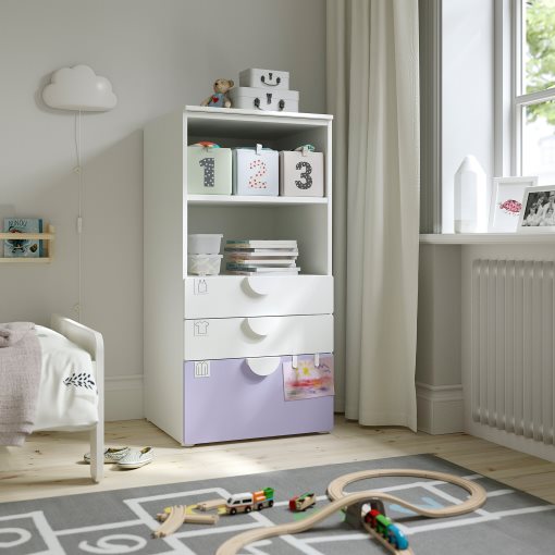 SMASTAD/PLATSA, bookcase with 3 drawers, 60x57x123 cm, 095.446.72