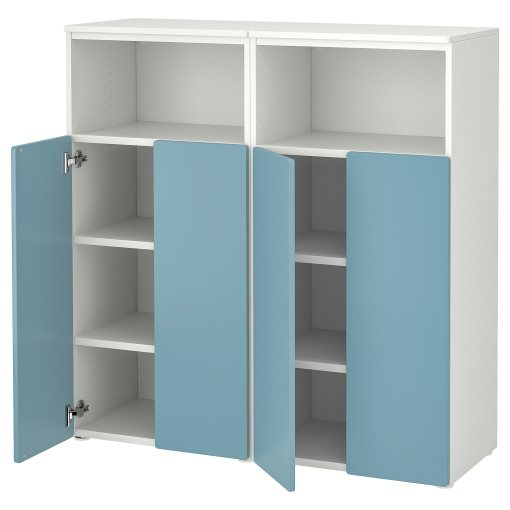 SMASTAD/PLATSA, storage combination with 6 shelves, 120x42x123 cm, 095.496.03