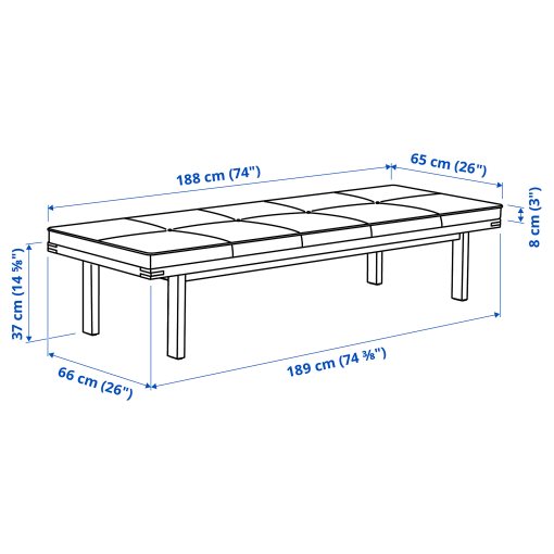 STOCKHOLM 2025, πάγκος με μαξιλάρι, 095.639.53