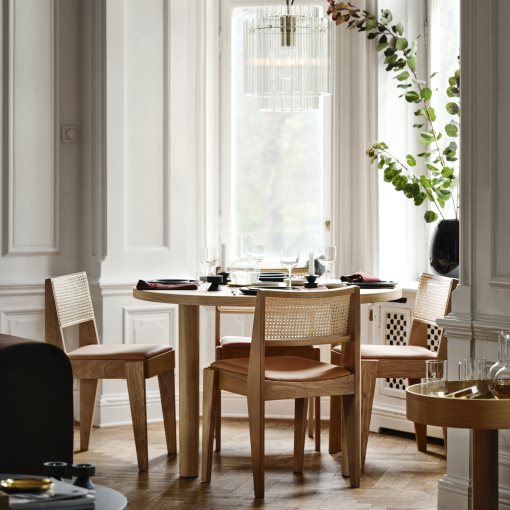 STOCKHOLM 2025, τραπέζι και 4 καρέκλες, 115 cm, 095.800.09