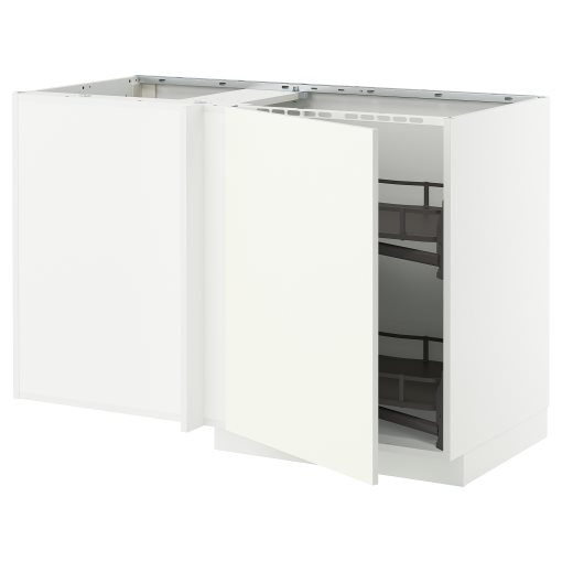 METOD, corner base cabinet with pull-out fitting, 128x68 cm, 095.851.44