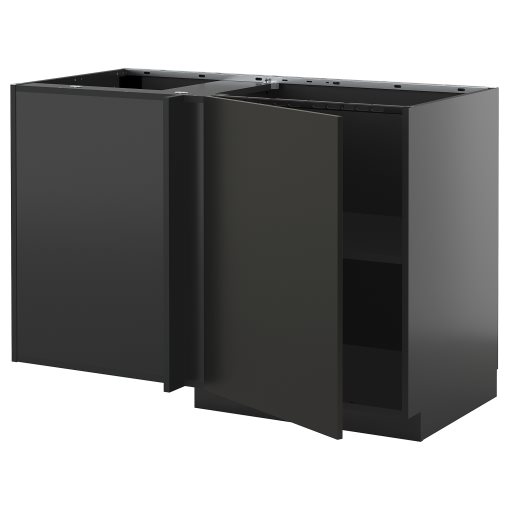 METOD, corner base cabinet with shelf, 128x68 cm, 095.883.12