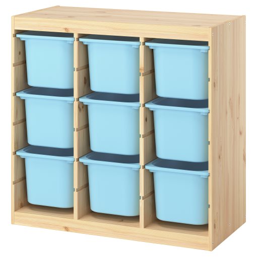 TROFAST, σύνθεση αποθήκευσης διαχωριστικό δωματίου με κουτιά , 93x44x91 cm, 096.125.76