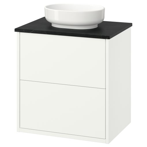 HAVBÄCK/VINDEL, έπιπλο νιπτήρα με συρτάρια/νιπτήρα, 62x49x77 cm, 096.224.53