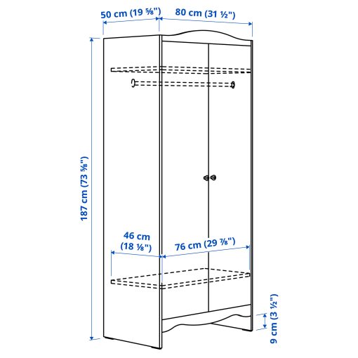 SMÅGÖRA, wardrobe, 104.608.88