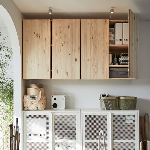 IVAR, ντουλάπι με πόρτες/πλέγμα, 80x83 cm, 104.829.46