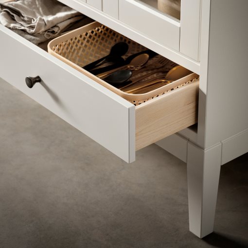 IDANÄS, ντουλάπι με διπλές γυάλινες πόρτες, 121x50x135 cm, 104.960.38