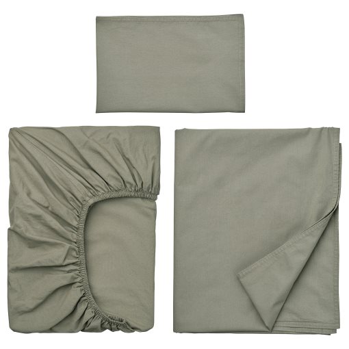 BLOMNÄSA, σετ λευκά είδη για κούνια, 3 τεμ. 70x140 cm, 105.332.91