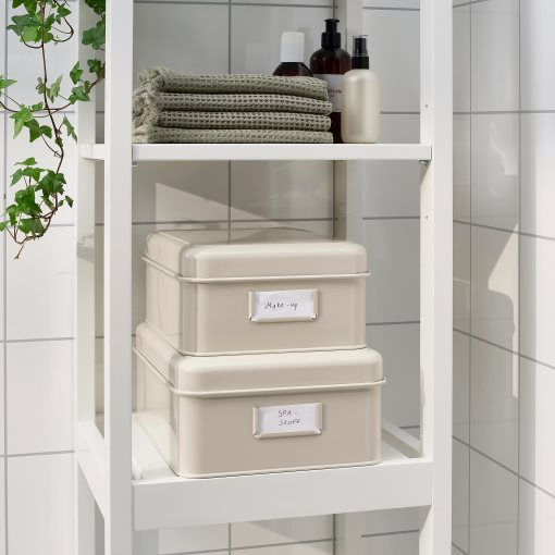 PLOGFÅRA, storage box with lid, set of 2, 105.432.14