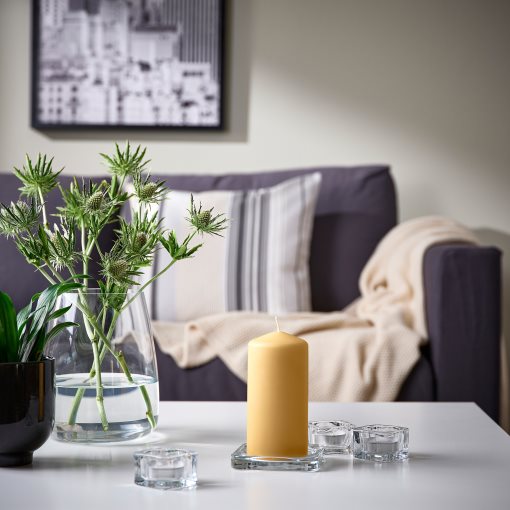 DAGLIGEN, unscented pillar candle, 14 cm, 105.480.99