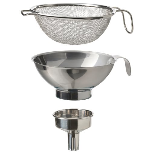 KORKEN, strainer/funnel set of 3, 105.617.12