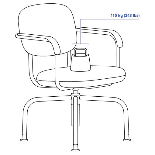 MULLSJÖ, περιστρεφόμενη καρέκλα, 105.765.82