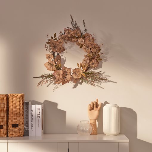 SMYCKA, artificial wreath/in/outdoor/dried, 45 cm, 105.825.64