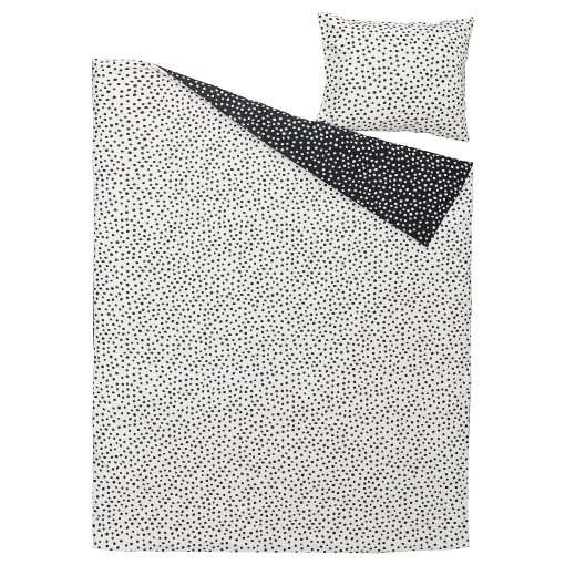 BJÖRKGRÅMAL, παπλωματοθήκη και μαξιλαροθήκη, 150x200/50x60 cm, 105.911.82