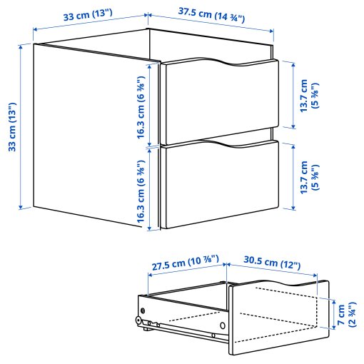 KALLAX, insert with 2 drawers, 33x33 cm, 105.928.03