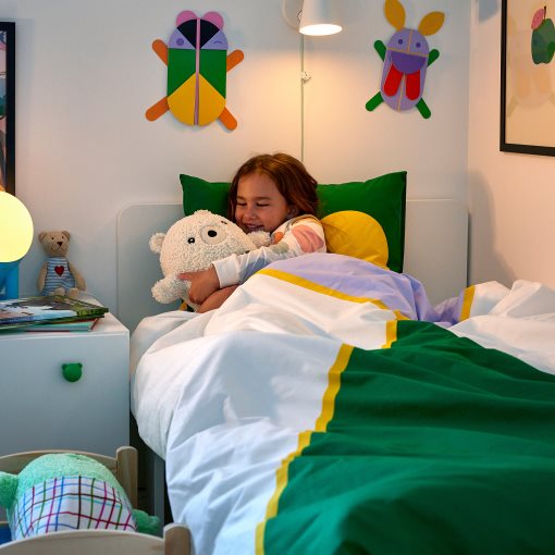 GREJSIMOJS, παπλωματοθήκη και μαξιλαροθήκη, 150x200/50x60 cm, 106.018.31