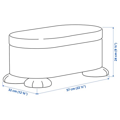 GREJSIMOJS, pouffe with storage, 106.031.80