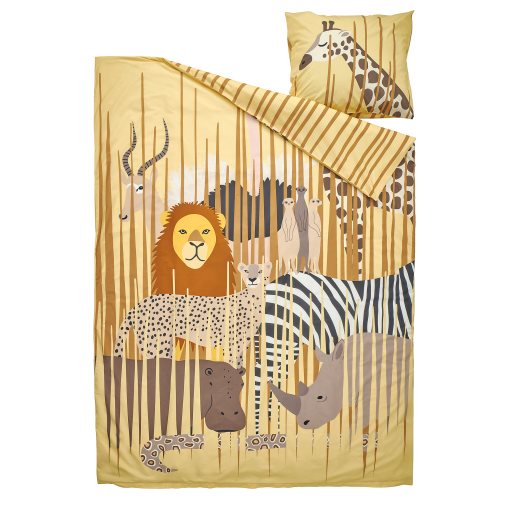 SANDLÖPARE, duvet cover and pillowcase, 150x200/50x60 cm, 106.032.41