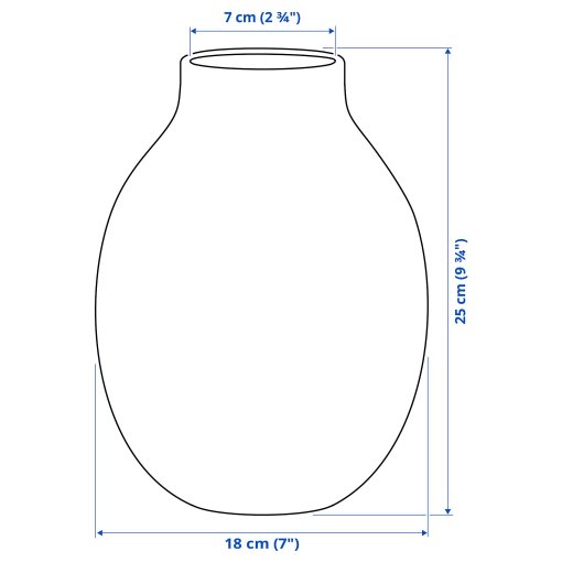 BLODBJÖRK, vase, 25 cm, 106.072.96