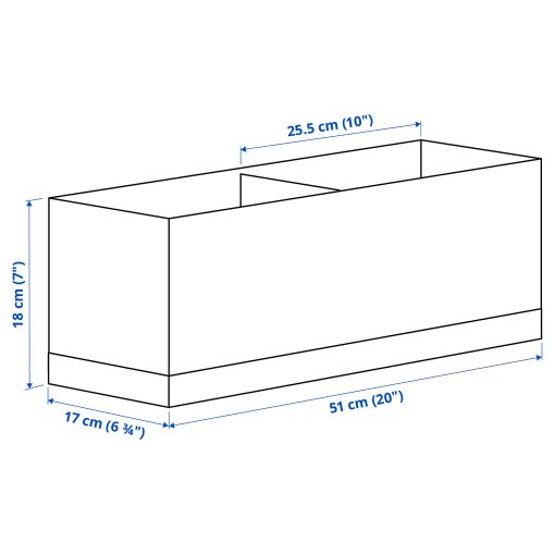 STUK, box with compartments, 17x51x18 cm, 106.215.27
