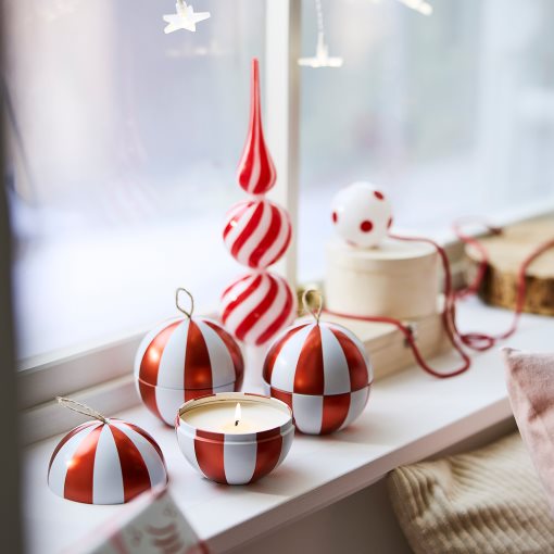 VINTERFINT, scented candle in metal tin/bauble/spiced delight, 28 hr, 106.301.26