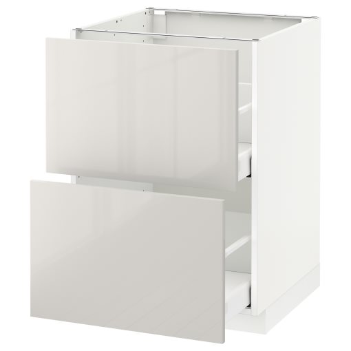 METOD/MAXIMERA, base cabinet 2 fronts/2 high drawers, 191.683.96