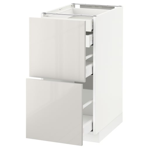 METOD/MAXIMERA, base cabinet 2 fronts/2 low/1 medium/1 high drawer, 191.684.00