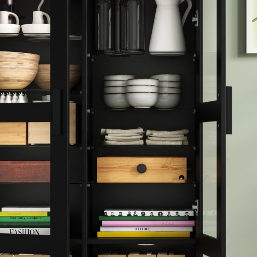 BRIMNES, TV storage combination/glass doors, 192.782.29