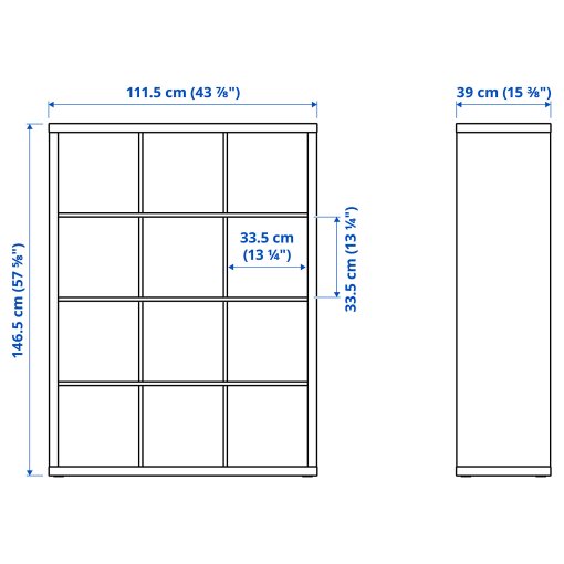 KALLAX, shelving unit with 4 inserts, 192.782.53