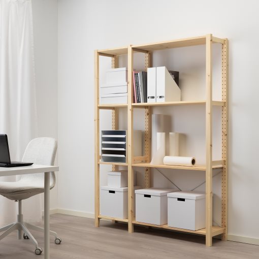 IVAR, 2 sections/shelves, 134x30x179 cm, 194.039.35