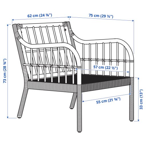 HOLMSTA/FROKNABO, armchair, 194.288.08