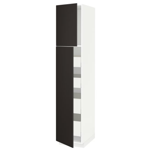 METOD, high cabinet with 2 doors/4 drawers, 40x60x200 cm, 194.691.96