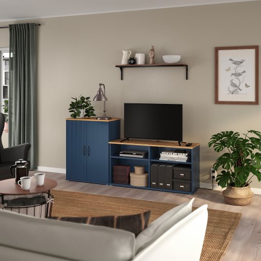 SKRUVBY, σύνθεση αποθήκευσης TV, 188x38x90 cm, 194.945.96