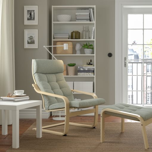 POÄNG, armchair and footstool, 195.019.26