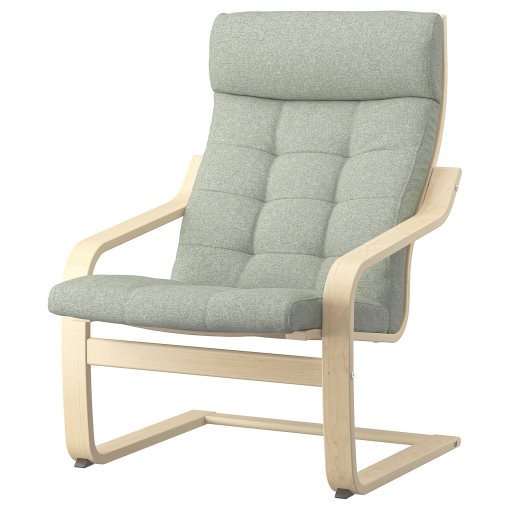 POÄNG, armchair and footstool, 195.019.26