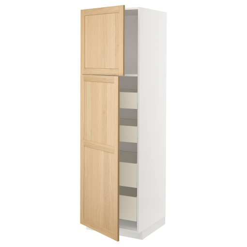 METOD/MAXIMERA, high cabinet with 2 doors/4 drawers, 60x60x200 cm, 195.094.99