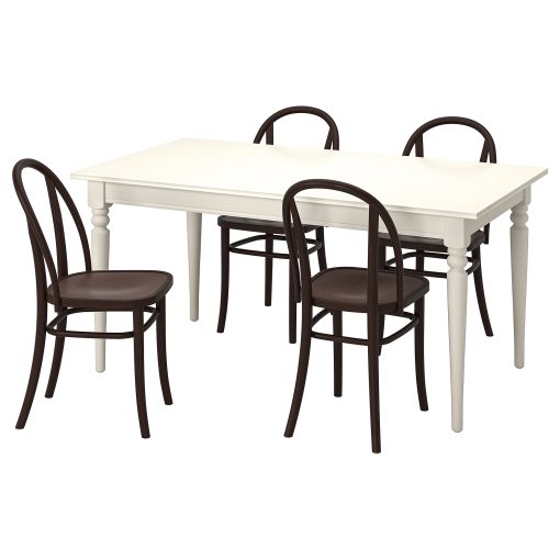 INGATORP/SKOGS, τραπέζι και 4 καρέκλες, 155/215 cm, 195.150.99